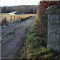 Granite gatepost in Durris Estate in AB31 6BF