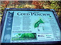 Coed Pencwm information board in SA43 3DG