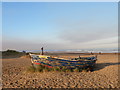 Old boat on the beach in TS11 7AX