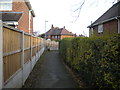 Footpath to Firs Crescent, Allestree in DE22 2EH