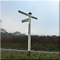 Signpost at Birchill Cross in EX13 7LF