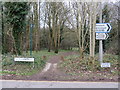 Bridleway onto Banstead Downs in SM7 3AT