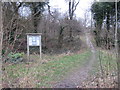 Path onto Park Downs, near Chipstead in CR5 3NA