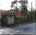X8 bus stop and shelter in Pantyffordd in SA10 9BN