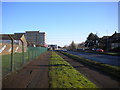 Footpath and cycle lane along Weldon Road, Corby in NN17 5UE