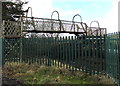 Closed railway footbridge in Seven Sisters in SA10 9AJ