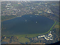 Queen Mary Reservoir from the air in TW17 0QR