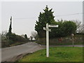 Signpost at Hazel End, near Stansted Mountfitchet in CM23 1HB