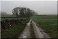 Farm Track heading away from St. Peter's Church, Rylstone in BD23 6LH
