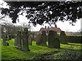 Headstones in the East Markham churchyard  in NG22 0SA