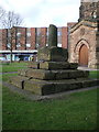 Wayside cross in the churchyard of St Luke's, Cannock in WS11 1DS