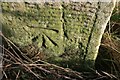Benchmark on gatepost at Langside Hill in KY8 5SP