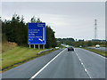 Eastbound M77 approaching Junction 5 in East Renfrewshire