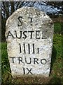 Old Milestone by the A390, north east of Grampound in TR2 4RQ