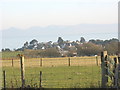 View back over farmland towards the village of Abersoch in LL53 7HY