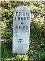 Old Milestone by the A390, east of West Langarth Farm in TR4 8QN