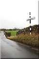 Rural road at junction NW of Langwathby in CA11 8TA