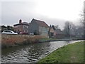 Chequers Inn and Chesterfield Canal in Ranby