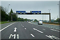 Sign Gantry over the M1 at Belle Isle Interchange (Junction 43) in LS10 4AE