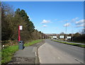 Bus stop on the A653 near Tingley in WF3 1QX