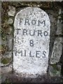 Old Milestone by Old Falmouth Road, north of Penryn in TR10 9FL