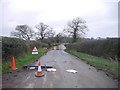 Flooded road near Stockwell Cross in HR6 0HA