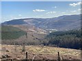 View towards Mynydd Merthyr in CF44 6LB