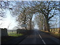 Approach to a road junction in EH49 7NE