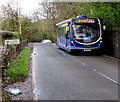 X55 bus for Swansea leaving Clyne in Castell-nedd Port Talbot - Neath Port Talbot