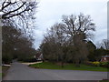 Looking north-northwest in Highercombe Road in GU27 2LD