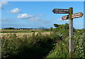 Signpost along the Fife Coastal Path in KY8 1AP