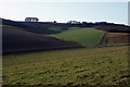 Undulating farmland south of Beacon Farm near Oxenwood in Tidcombe and Fosbury