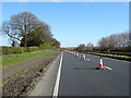 Roadworks on the A64 towards Malton in YO60 7JZ