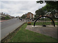 Commemorative wheel for Newbiggin Colliery in NE64 6JN