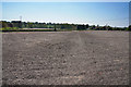 The footpath crosses a prepared field in Burnaston