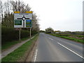 B1249 approaching roundabout, Driffield in YO25 5UY