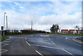 Roundabout on Shaws' Lane, Eccleshall in ST21 6JB