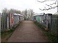 Footbridge crossing the East Coast Mainline in NE28 8UG