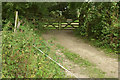 Electric fence across footpath, Forde Grange Farm in TA20 4LR