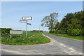 Fingerpost on road junction of Malton Lane and Low Road in YO17 8TE