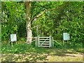 Entrance to Brand's Wood Conservation Area in PE32 1LR