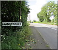 Llanfrechfa boundary sign, Torfaen in NP18 1HL