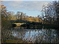 Bridge over lake in Culford Park in IP28 6ES