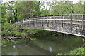 Footbridge over the river Loddon in RG5 4UE