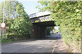 Bridge taking railway north of Syston Station over Fosse Way in LE7 1PA