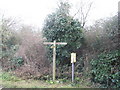 Junction of footpaths near Southbourne Fruit  Farm in PO10 8JT