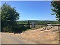 Entrance gate off Winfield Lane in Crouch