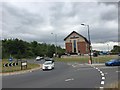 Sanderson Building & Roundabout top of Poplar Way in S60 5TZ