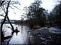 Shore of Loch of Clunie on a wintry morning in PH10 6RG