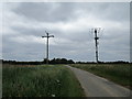 Electricity lines crossing Marsh Road in PE20 2LS